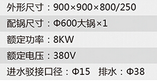 大鍋灶參數